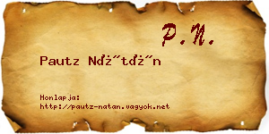 Pautz Nátán névjegykártya
